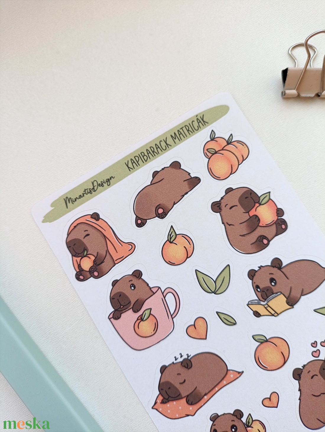 Matricaív - kapibara kapibarackok  - otthon & életmód - papír, írószer - matrica, matrica csomag - Meska.hu