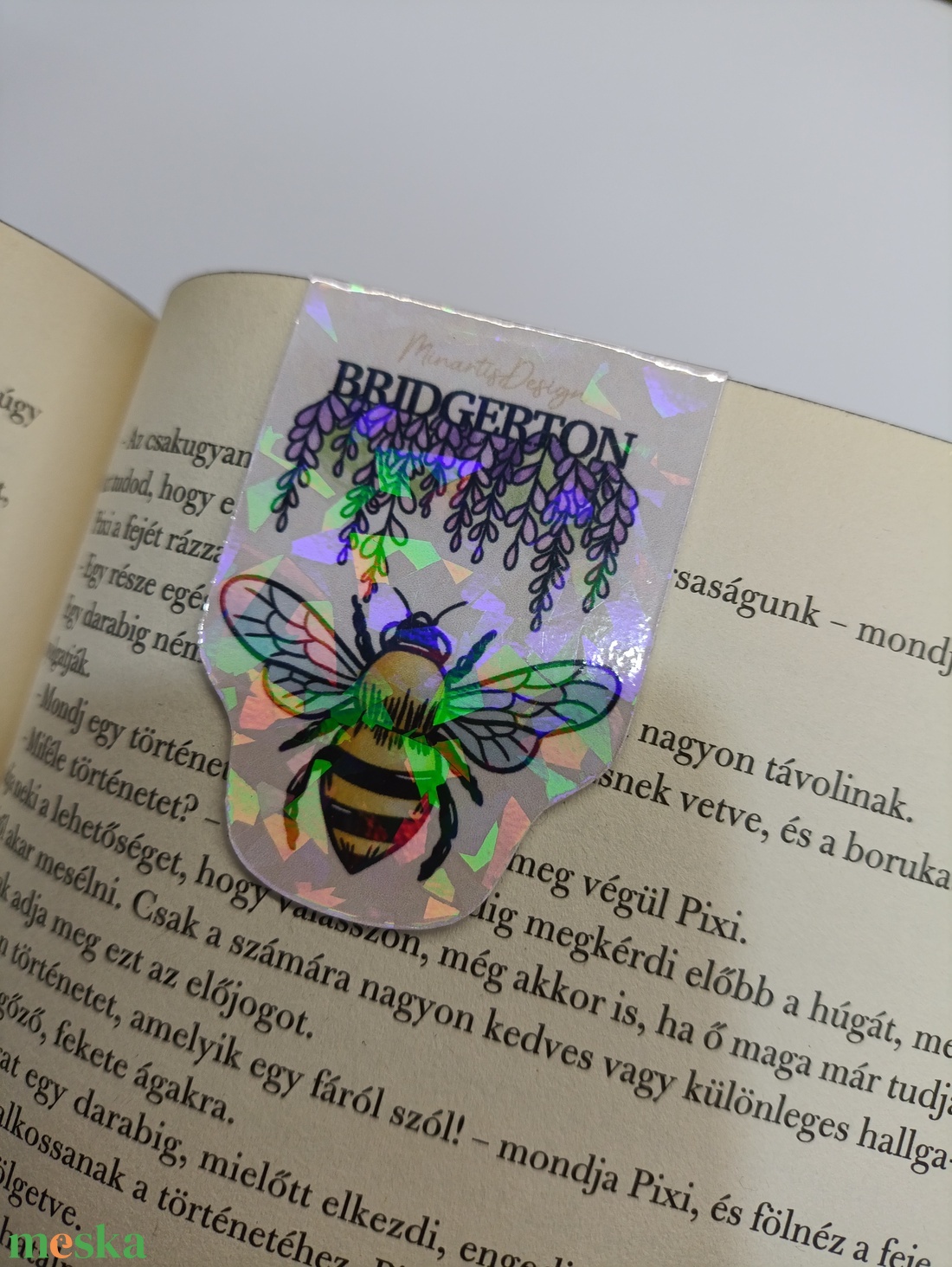 Bridgerton mágneses könyvjelző - méhecske - könyv & zene - könyvjelző - Meska.hu