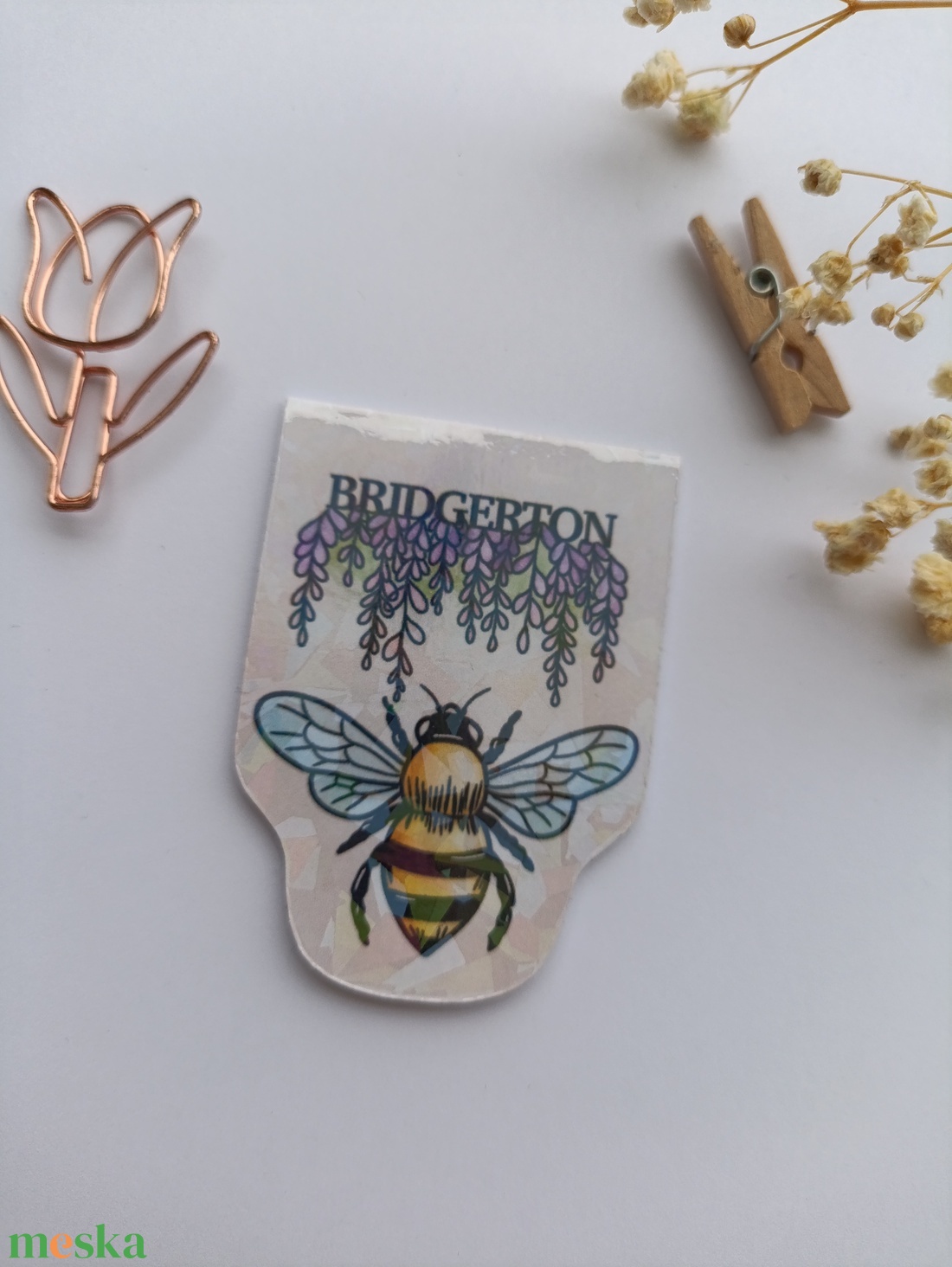 Bridgerton mágneses könyvjelző - méhecske - könyv & zene - könyvjelző - Meska.hu