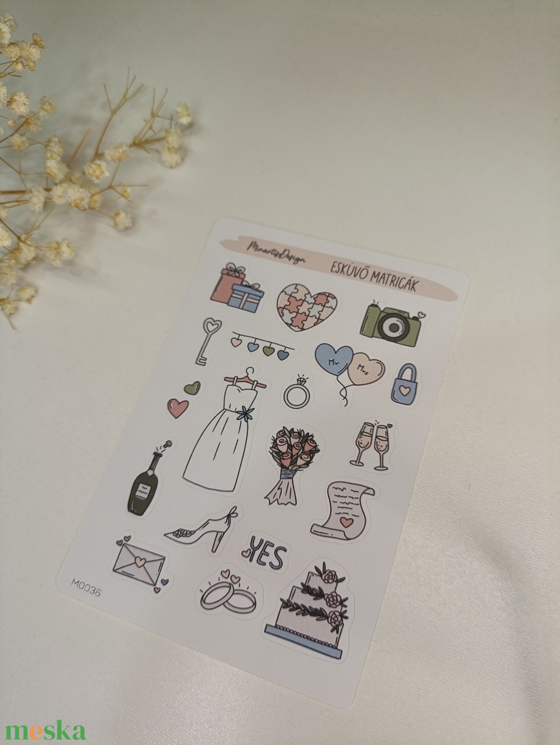 Matricaív - esküvő tervező matricák - otthon & életmód - papír, írószer - matrica, matrica csomag - Meska.hu