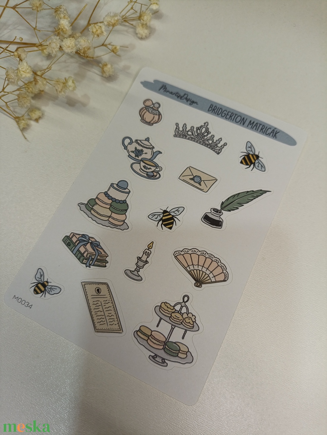 Matricaív - bridgerton matricák - otthon & életmód - papír, írószer - matrica, matrica csomag - Meska.hu