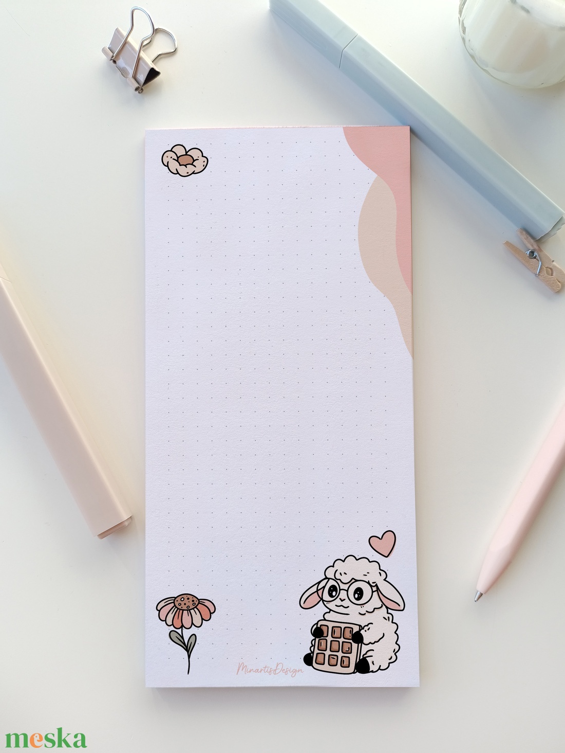 Cuki gorfis bárányos jegyzettömb - otthon & életmód - papír, írószer - jegyzetfüzet & napló - Meska.hu