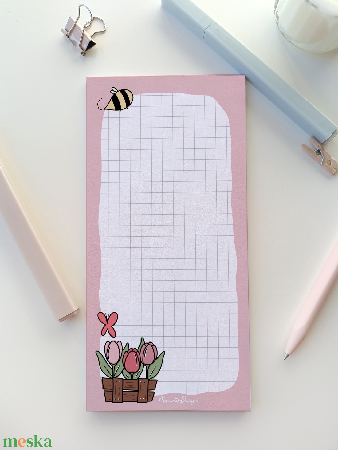 Tavaszi tulipános jegyzettömb - otthon & életmód - papír, írószer - jegyzetfüzet & napló - Meska.hu