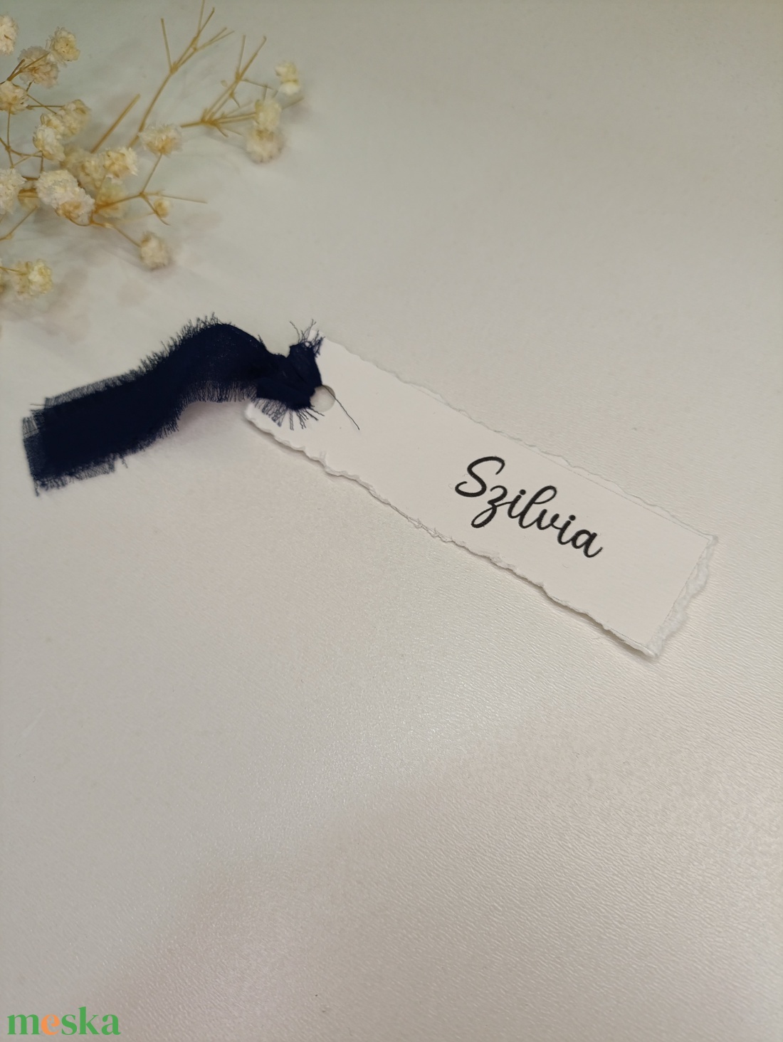 Esküvői ültető kártya szalaggal - esküvő - meghívó & kártya - ültetési rend - Meska.hu