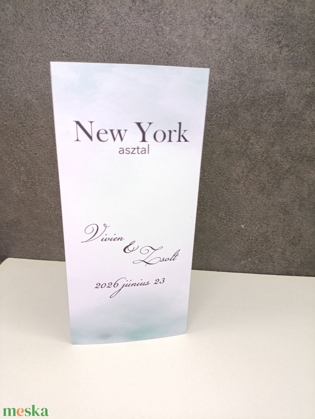 Esküvői menü, asztalszám kártya eucaliptus - esküvő - meghívó & kártya - menü - Meska.hu