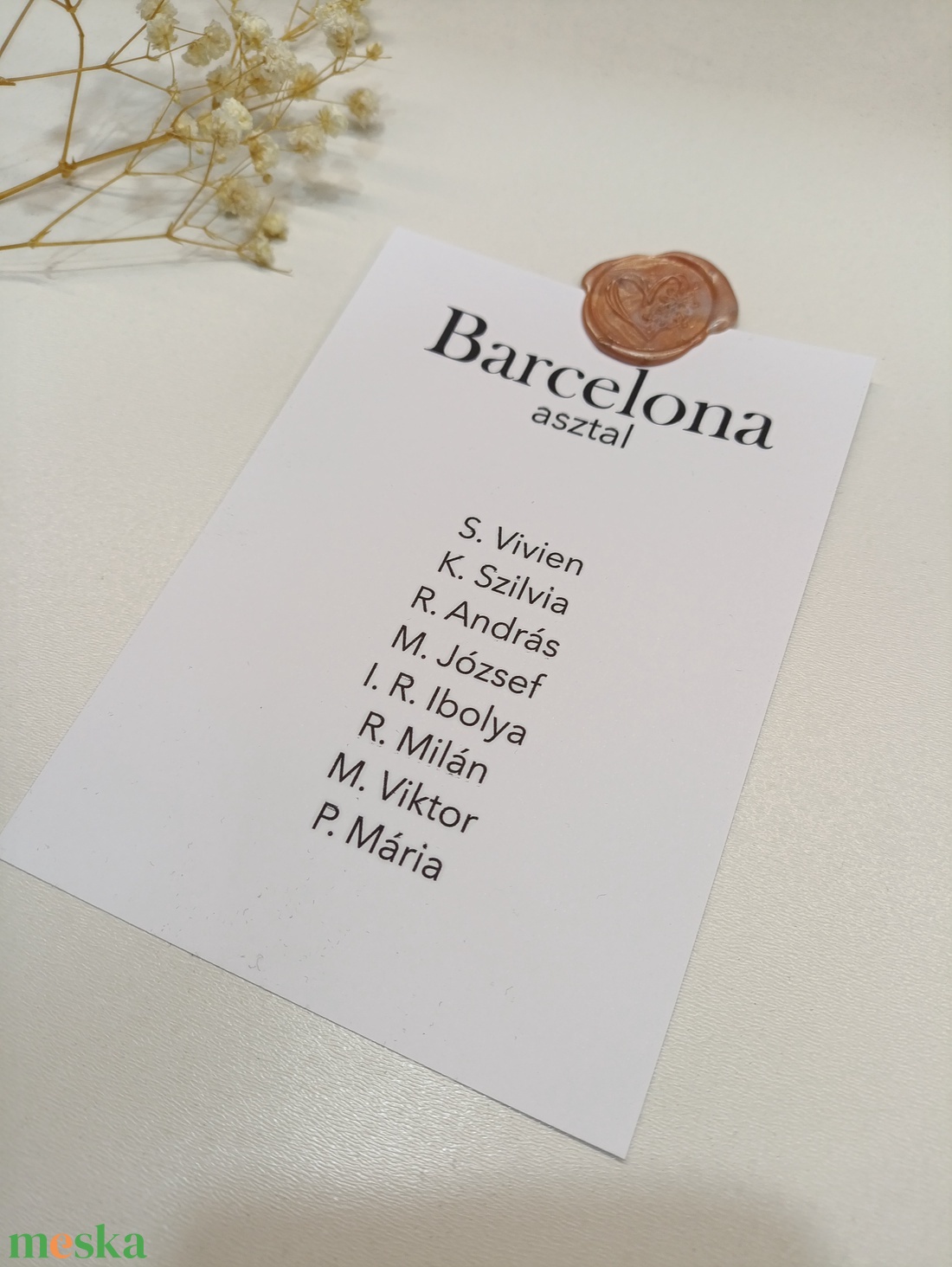 Esküvői ülésrend viaszpecséttel - esküvő - meghívó & kártya - meghívó - Meska.hu