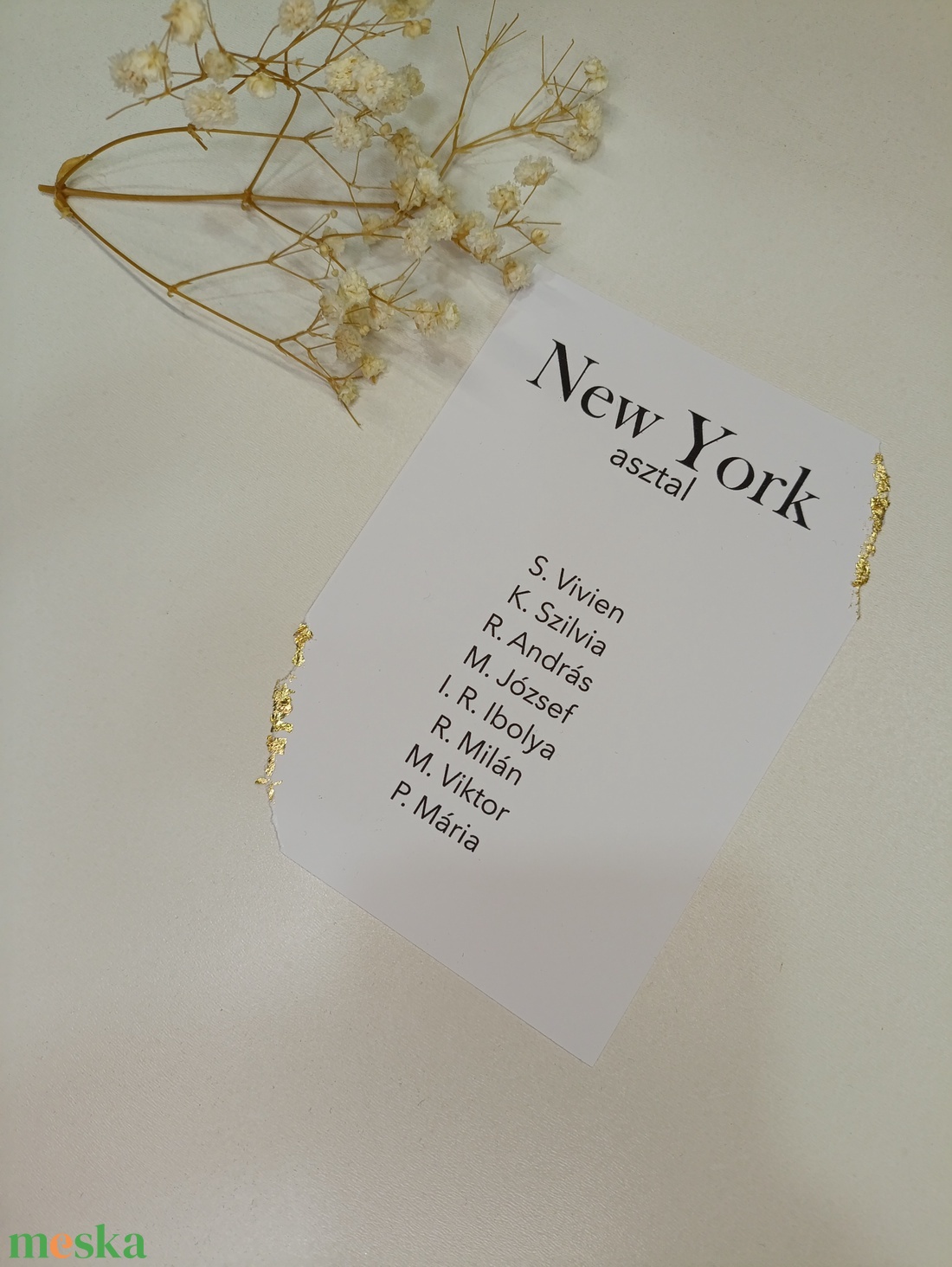 Esküvői ülésrend tépett aranyfüsttel - esküvő - meghívó & kártya - meghívó - Meska.hu