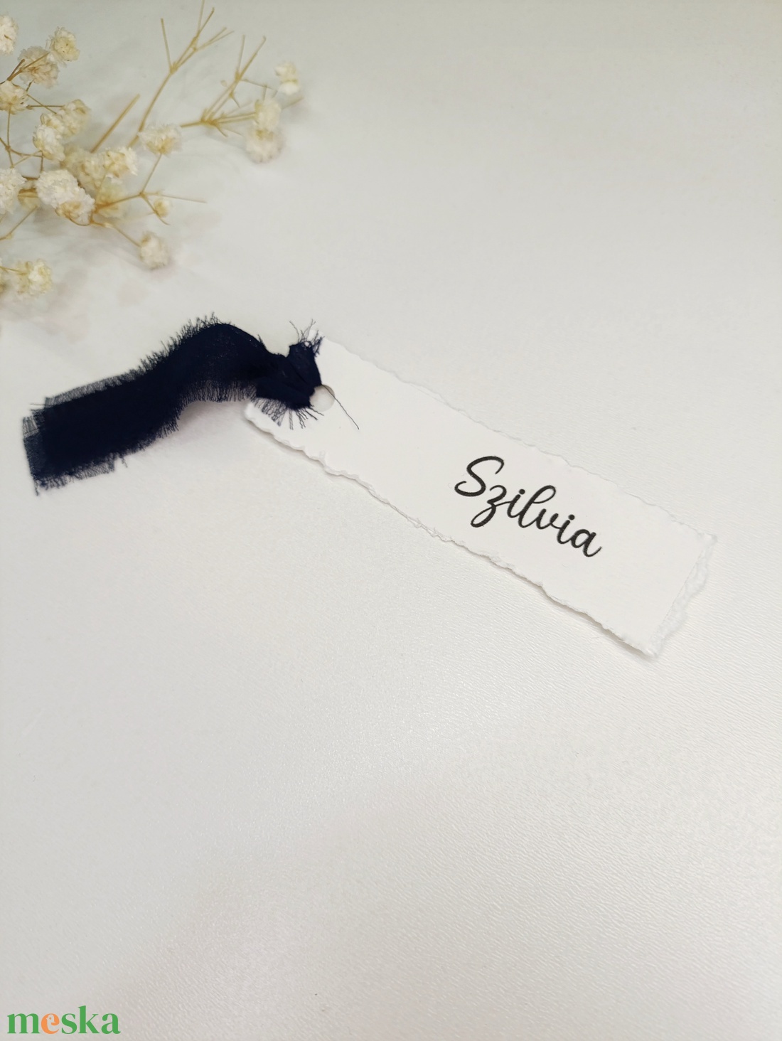 Esküvői ültető kártya szalaggal - esküvő - meghívó & kártya - ültetési rend - Meska.hu