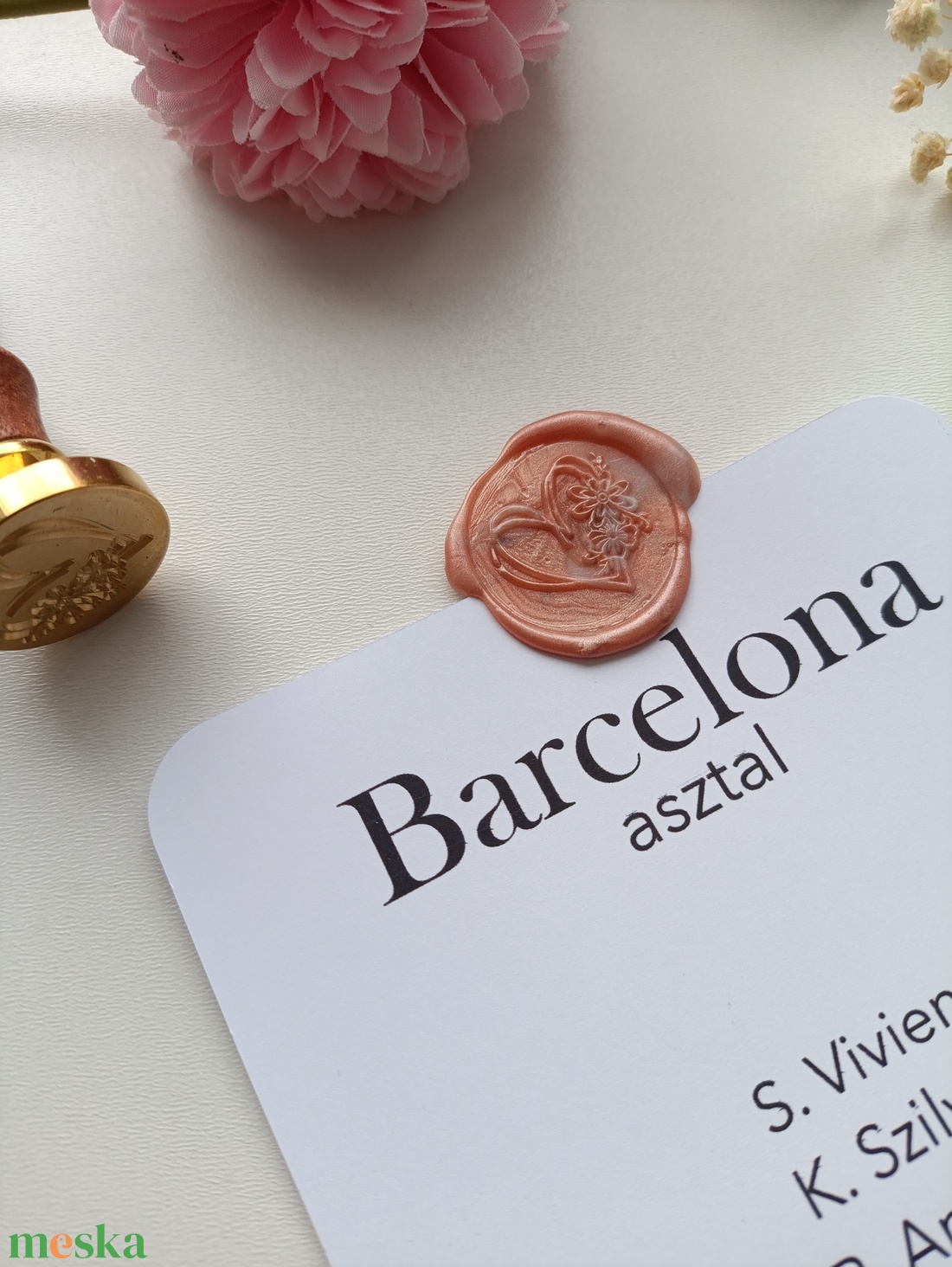 Esküvői ülésrend viaszpecséttel - esküvő - meghívó & kártya - ültetési rend - Meska.hu