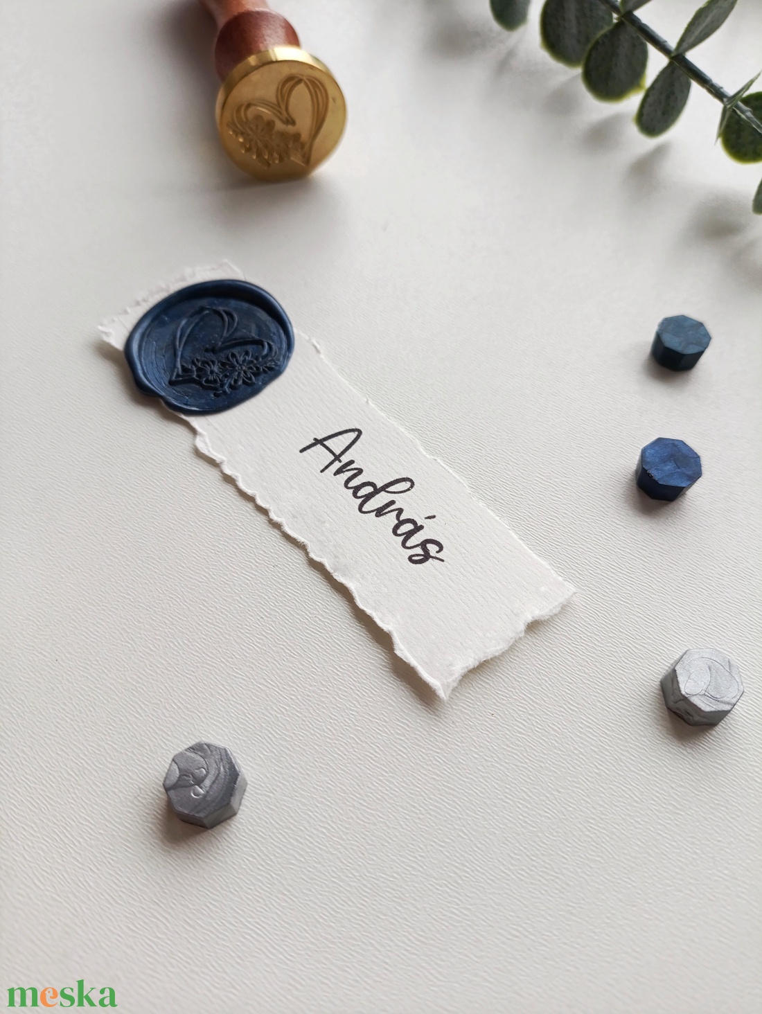 Esküvői ültető kártya - viasz pecséttel - esküvő - meghívó & kártya - ültetési rend - Meska.hu