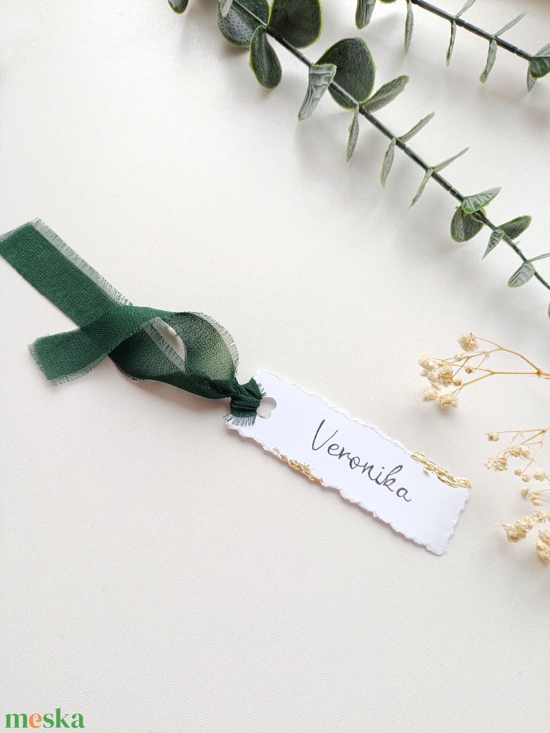 Esküvői ültető kártya - tépett arany fóliás - esküvő - meghívó & kártya - ültetési rend - Meska.hu