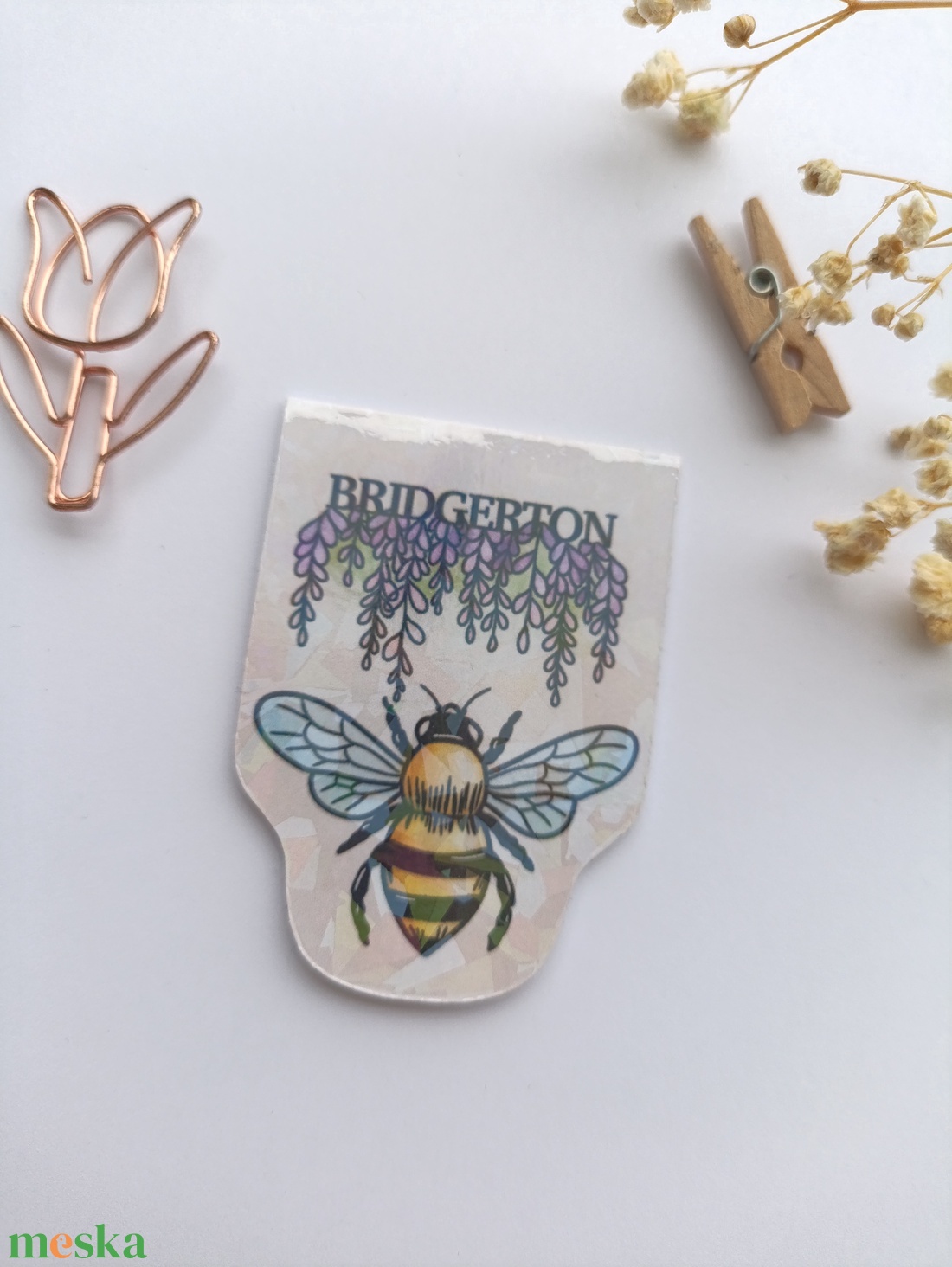Bridgerton mágneses könyvjelző - méhecske - könyv & zene - könyvjelző - Meska.hu