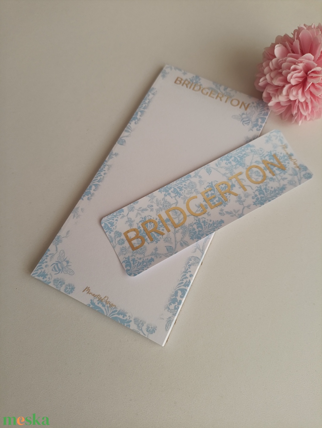 Bridgerton jegyzettömb és könyvjelző szett - otthon & életmód - papír, írószer - jegyzetfüzet & napló - Meska.hu