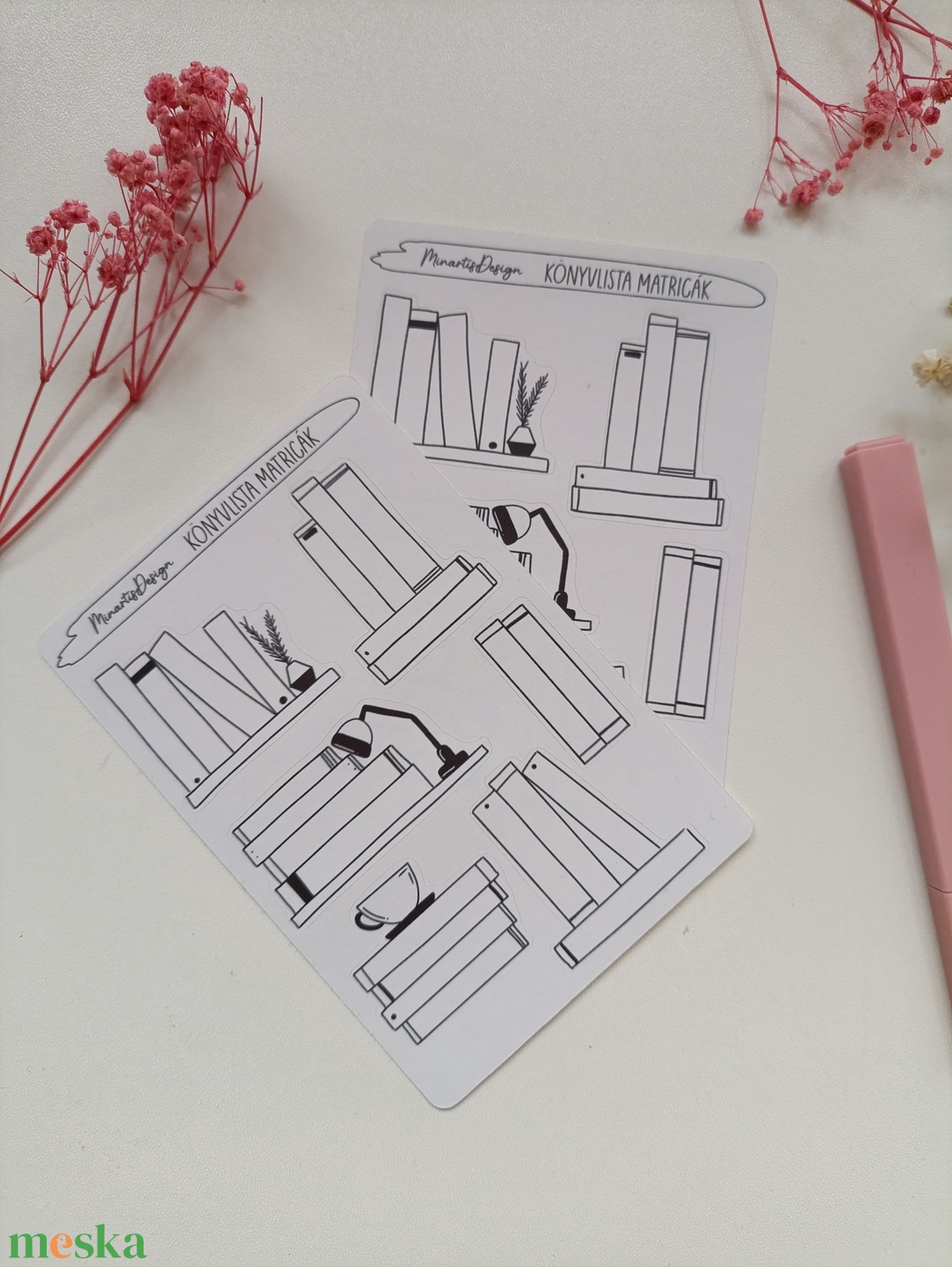 Matricaív - olvasmány könyv lista matricák - otthon & életmód - papír, írószer - matrica, matrica csomag - Meska.hu