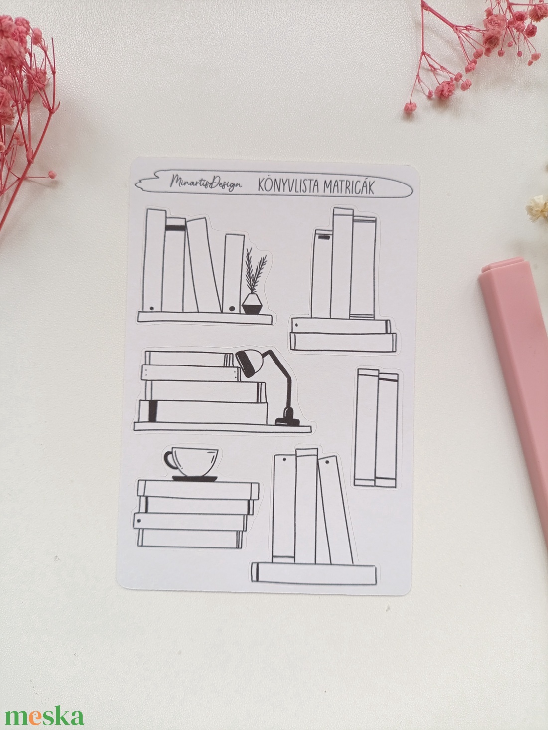 Matricaív - olvasmány könyv lista matricák - otthon & életmód - papír, írószer - matrica, matrica csomag - Meska.hu