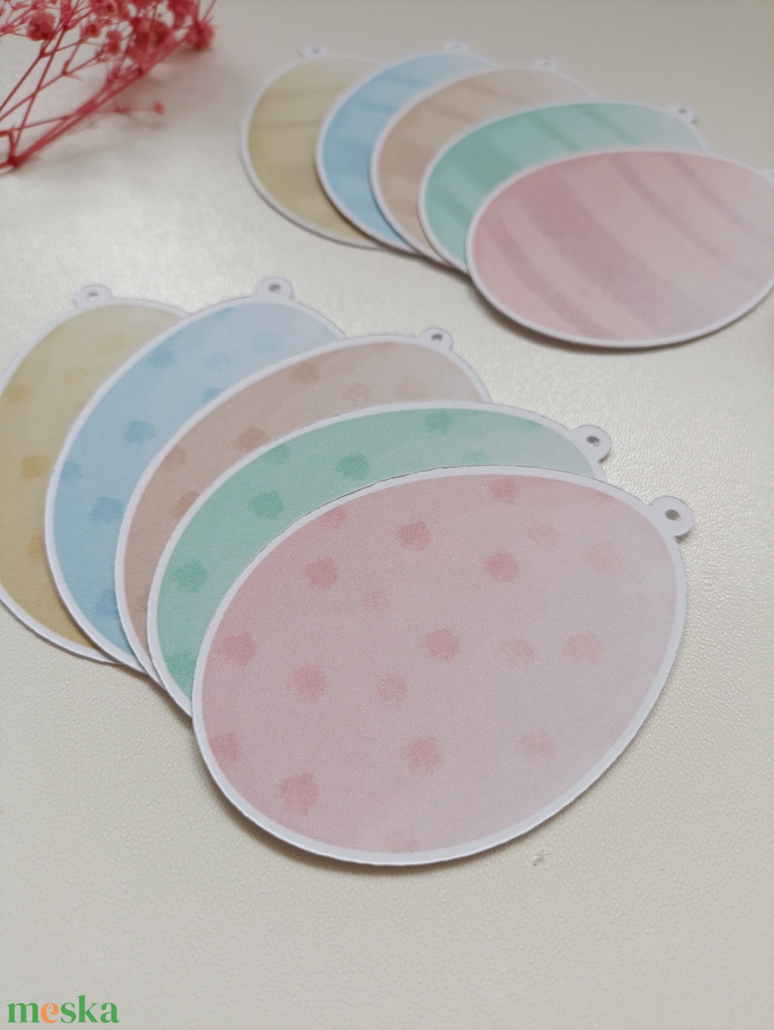 Húsvéti tojás kártyák - 5 db - otthon & életmód - papír, írószer - ajándékozás kellékei - ajándékkísérő - Meska.hu