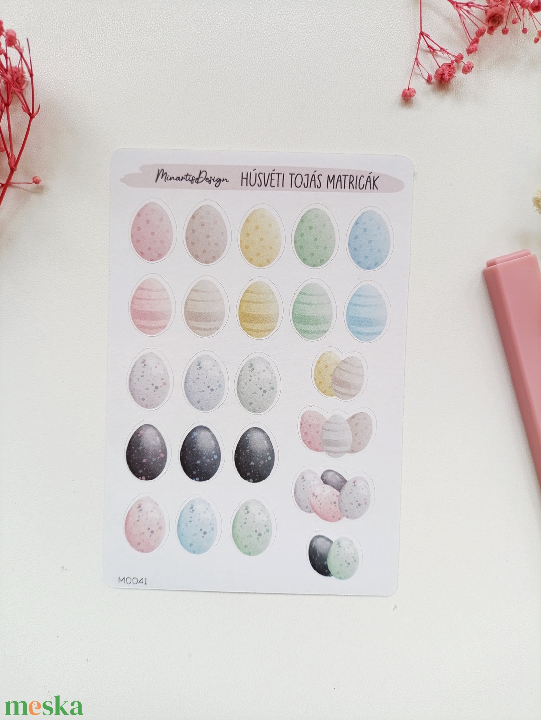 Matricaív - húsvéti tojások - otthon & életmód - papír, írószer - matrica, matrica csomag - Meska.hu