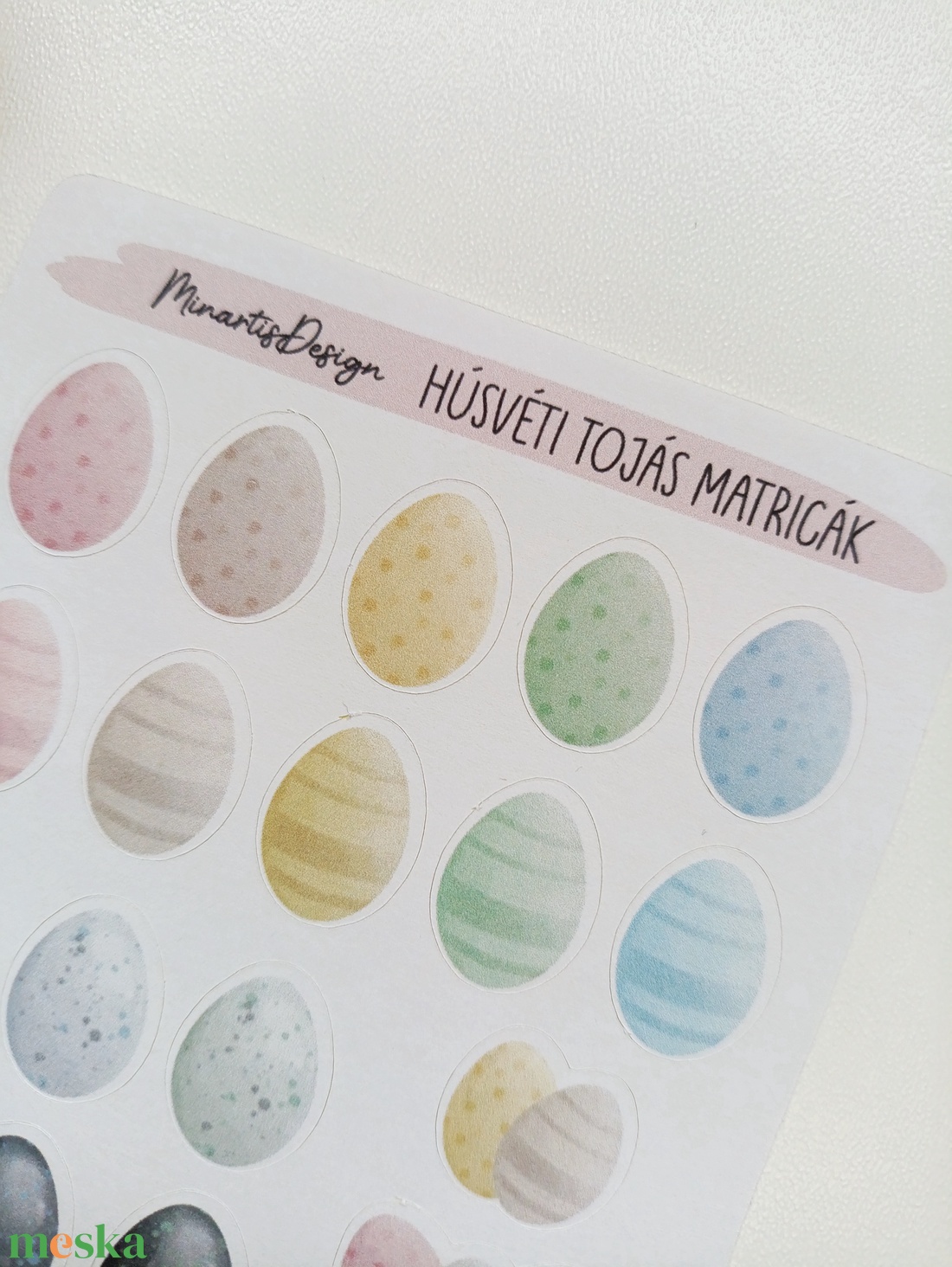 Matricaív - húsvéti tojások - otthon & életmód - papír, írószer - matrica, matrica csomag - Meska.hu