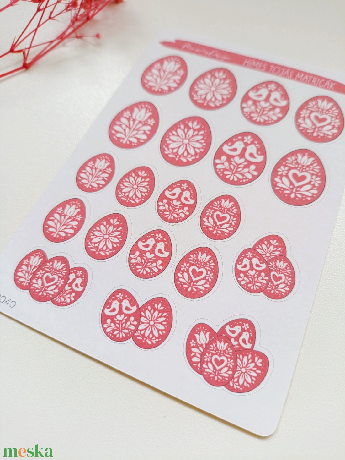 Matricaív - hímes tojás matrica - otthon & életmód - papír, írószer - matrica, matrica csomag - Meska.hu