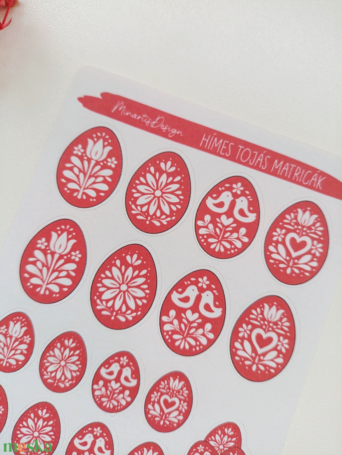 Matricaív - hímes tojás matrica - otthon & életmód - papír, írószer - matrica, matrica csomag - Meska.hu