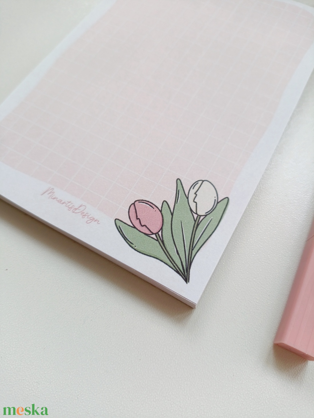 A6-os  jegyzettömb - tavaszi tulipános - otthon & életmód - papír, írószer - jegyzetfüzet & napló - Meska.hu