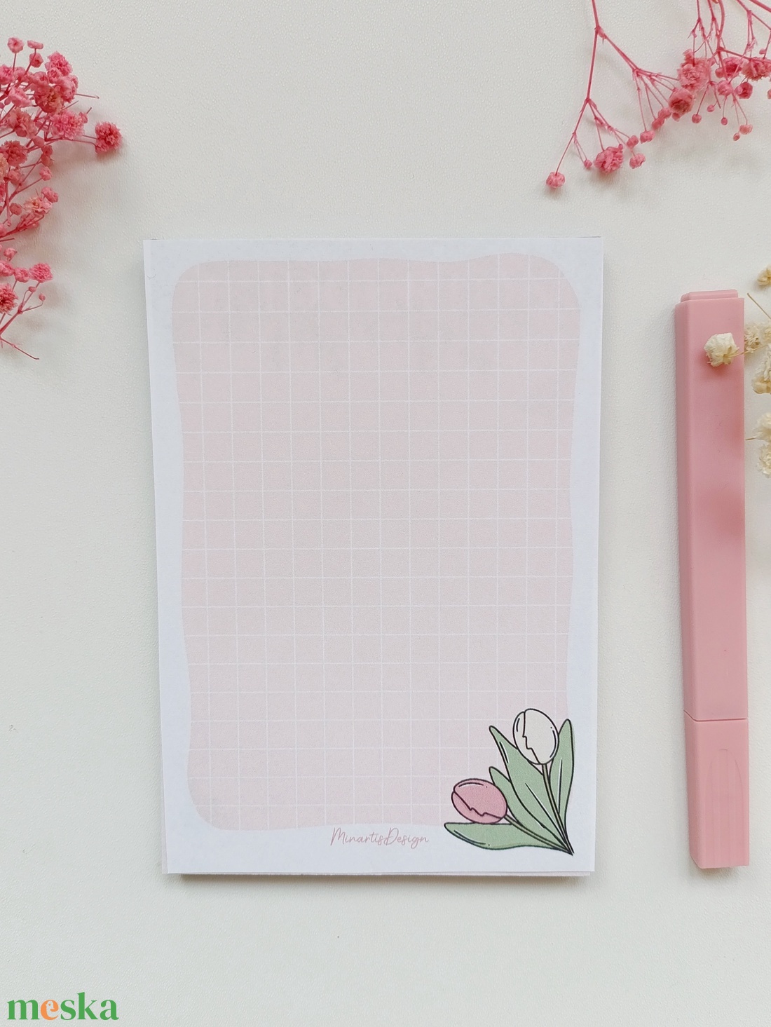 A6-os  jegyzettömb - tavaszi tulipános - otthon & életmód - papír, írószer - jegyzetfüzet & napló - Meska.hu