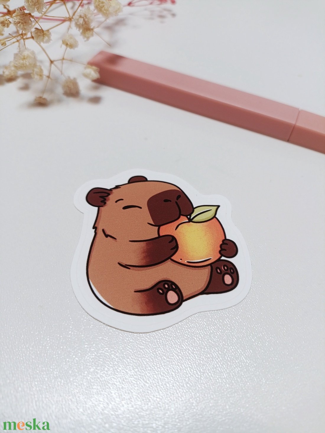 Kapibara matrica  - otthon & életmód - papír, írószer - matrica, matrica csomag - Meska.hu