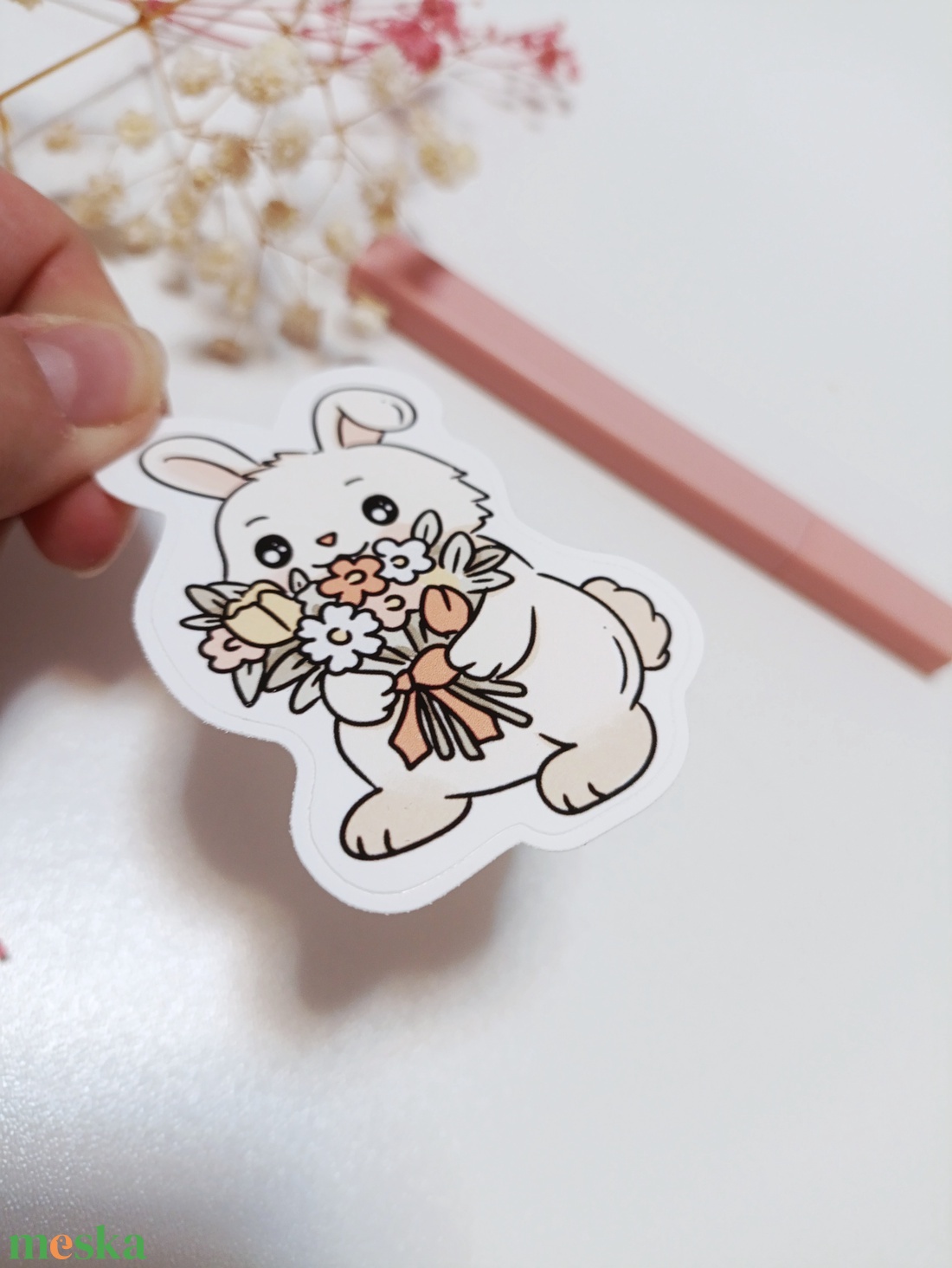 Tavaszi húsvéti nyuszi matrica  - otthon & életmód - papír, írószer - matrica, matrica csomag - Meska.hu