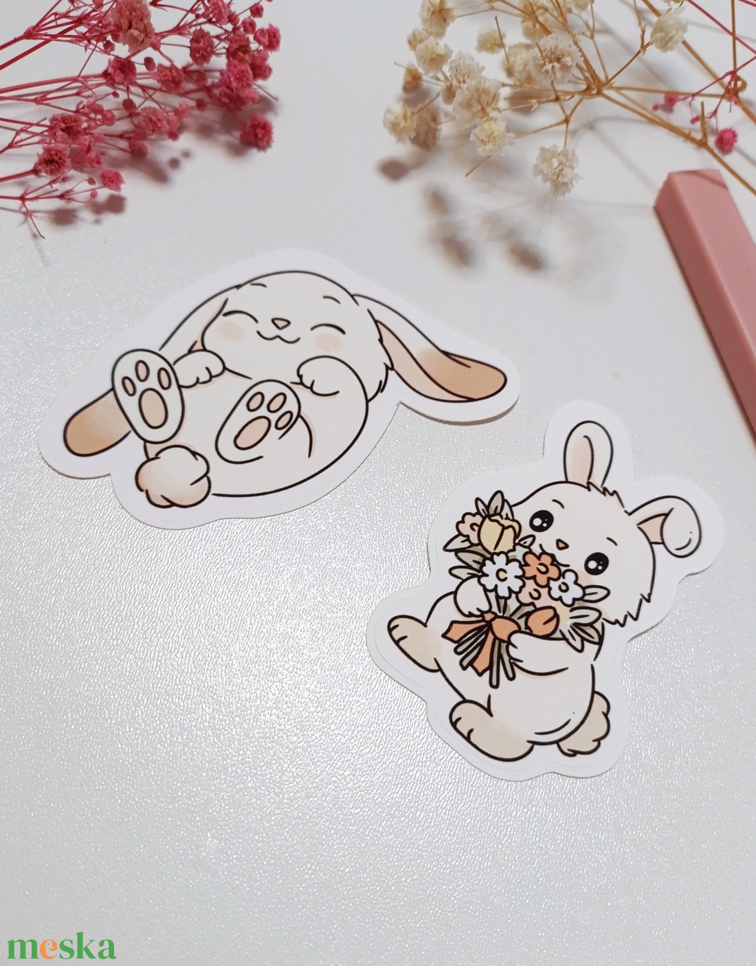 Tavaszi húsvéti nyuszi matrica  - otthon & életmód - papír, írószer - matrica, matrica csomag - Meska.hu