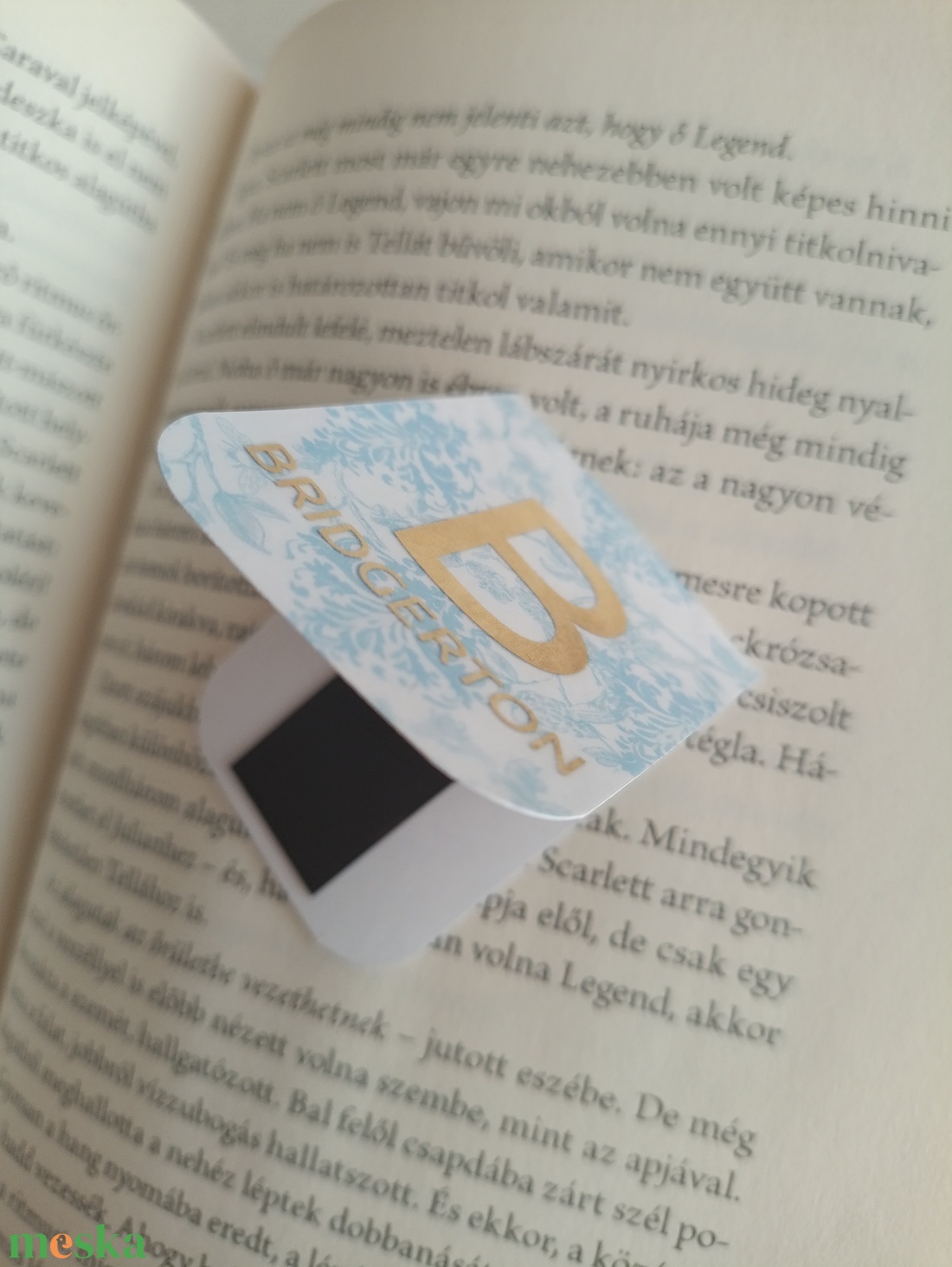 Bridgerton mintás mágneses könyvjelző  - könyv & zene - könyvjelző - Meska.hu