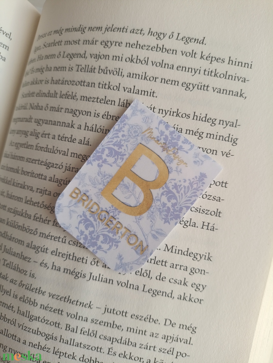 Bridgerton mintás mágneses könyvjelző  - könyv & zene - könyvjelző - Meska.hu