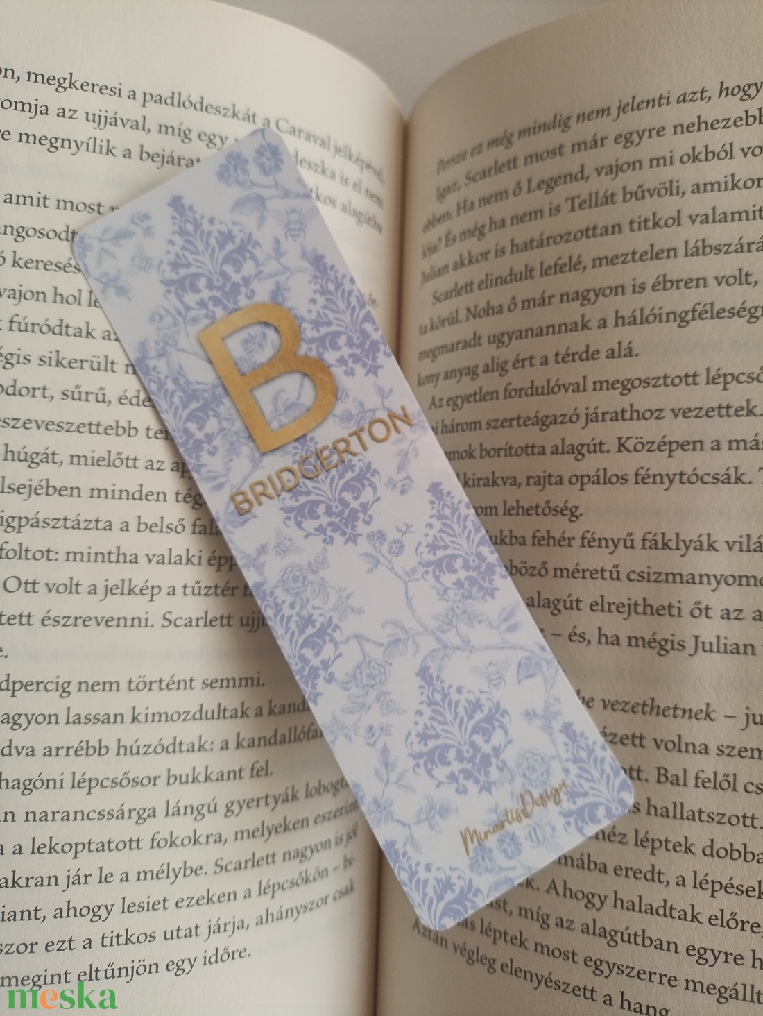 Bridgerton mintás könyvjelző - könyv & zene - könyvjelző - Meska.hu