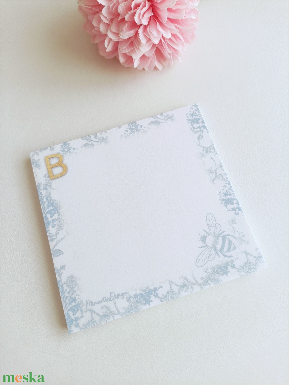 Bridgerton mintás jegyzettömb - 9x9 cm - otthon & életmód - papír, írószer - jegyzetfüzet & napló - Meska.hu