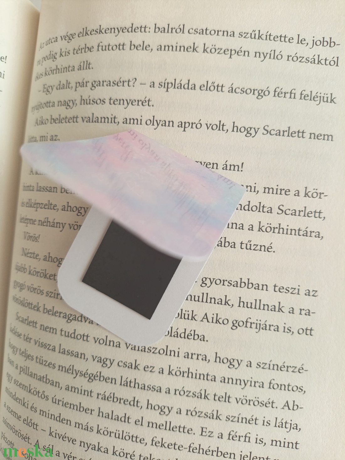 mágneses könyvjelző - rózsaszín csillogós galaxis - könyv & zene - könyvjelző - Meska.hu