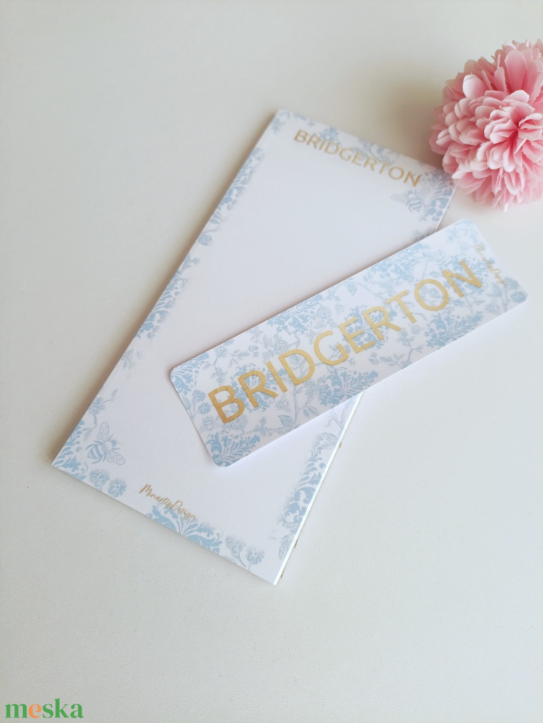 Bridgerton jegyzettömb és könyvjelző szett - otthon & életmód - papír, írószer - jegyzetfüzet & napló - Meska.hu