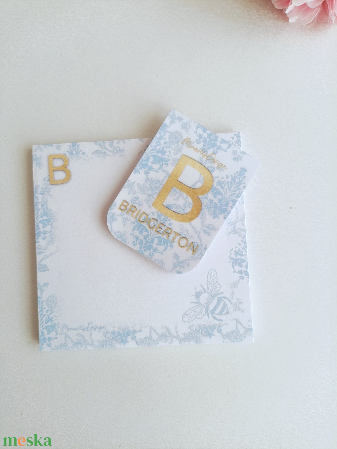 Bridgerton jegyzettömb és mágneses könyvjelző szett - otthon & életmód - papír, írószer - jegyzetfüzet & napló - Meska.hu