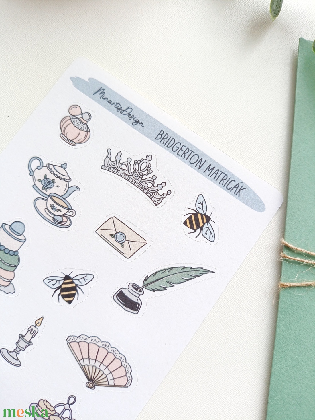 Matricaív - bridgerton matricák - otthon & életmód - papír, írószer - matrica, matrica csomag - Meska.hu