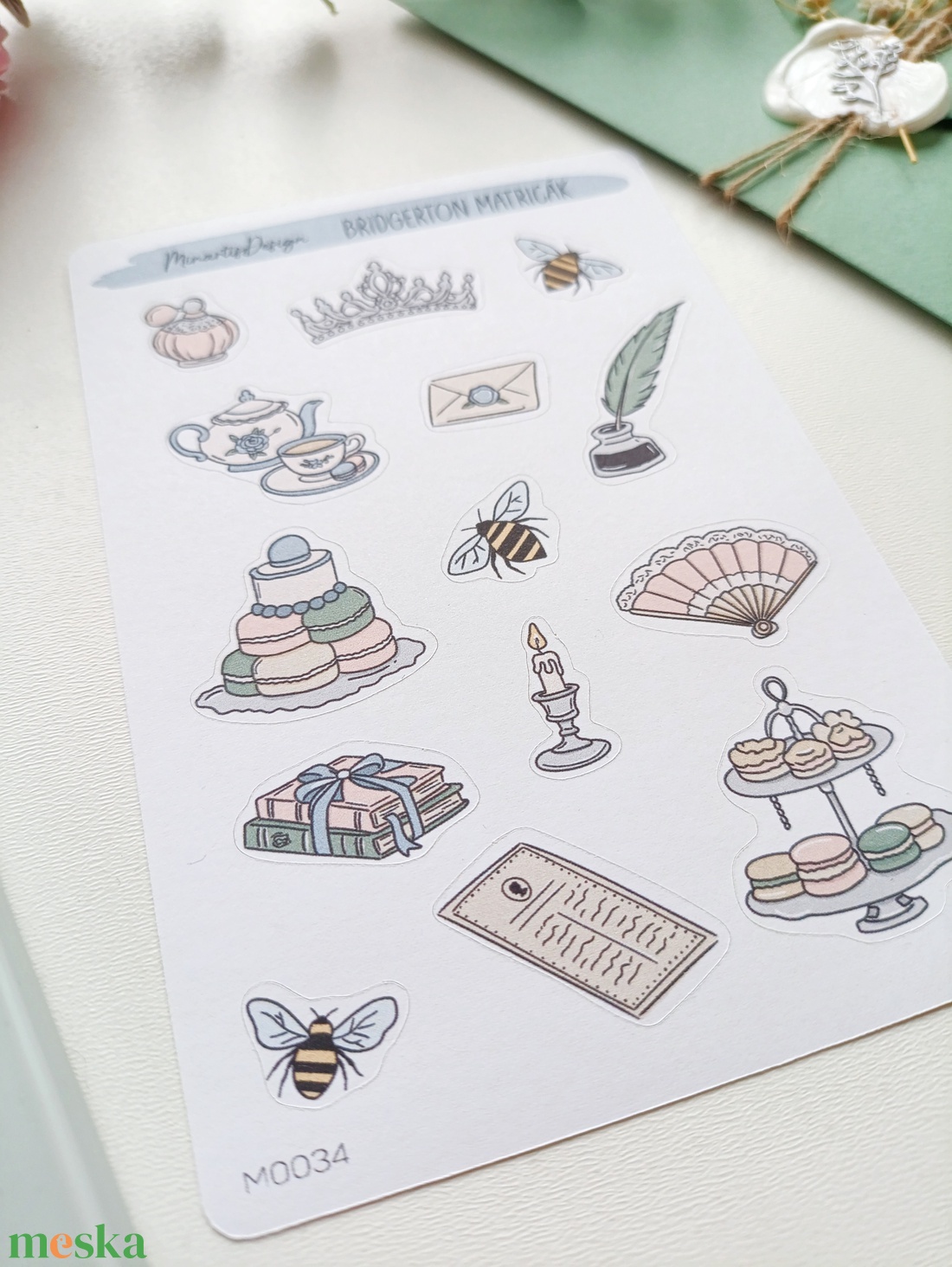 Matricaív - bridgerton matricák - otthon & életmód - papír, írószer - matrica, matrica csomag - Meska.hu