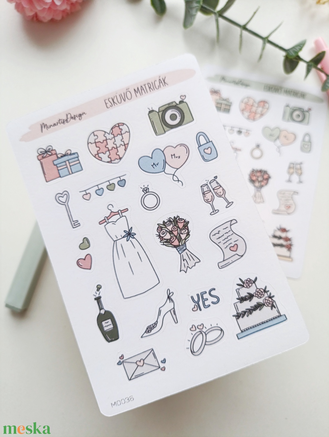 Matricaív - esküvő tervező matricák - otthon & életmód - papír, írószer - matrica, matrica csomag - Meska.hu