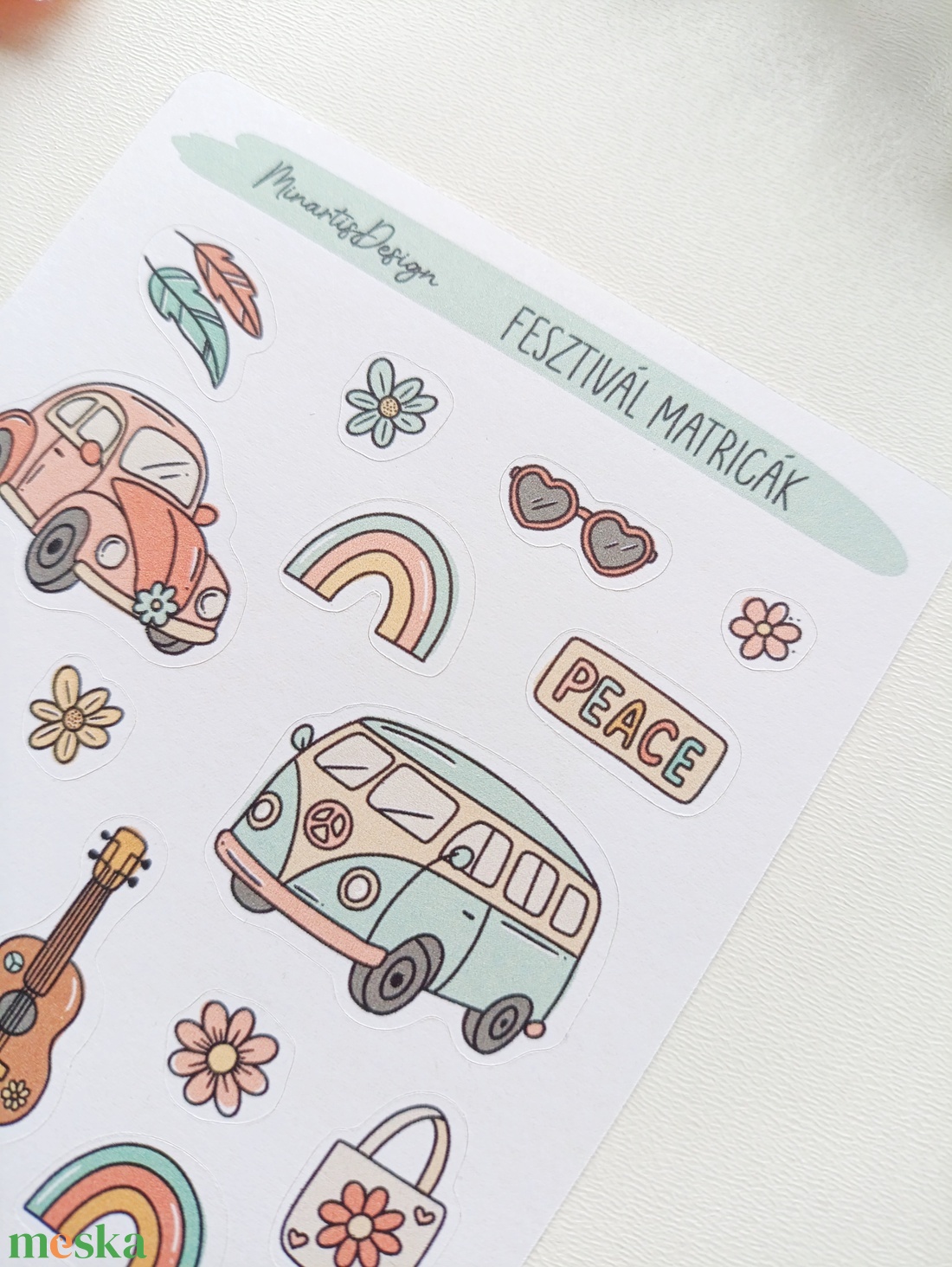 Matricaív - fesztivál matricák - otthon & életmód - papír, írószer - matrica, matrica csomag - Meska.hu
