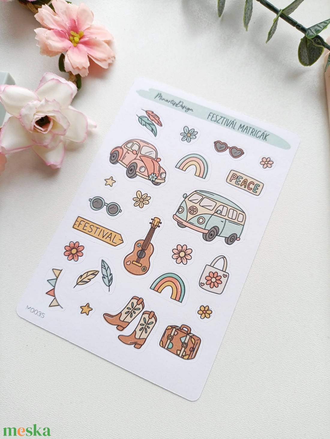 Matricaív - fesztivál matricák - otthon & életmód - papír, írószer - matrica, matrica csomag - Meska.hu