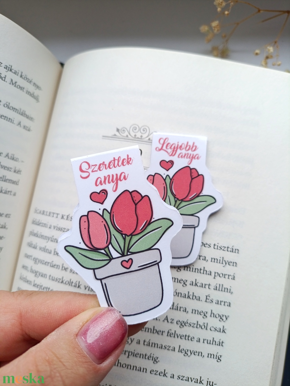 Tulipán mágneses könyvjelző anyukáknak - könyv & zene - könyvjelző - Meska.hu