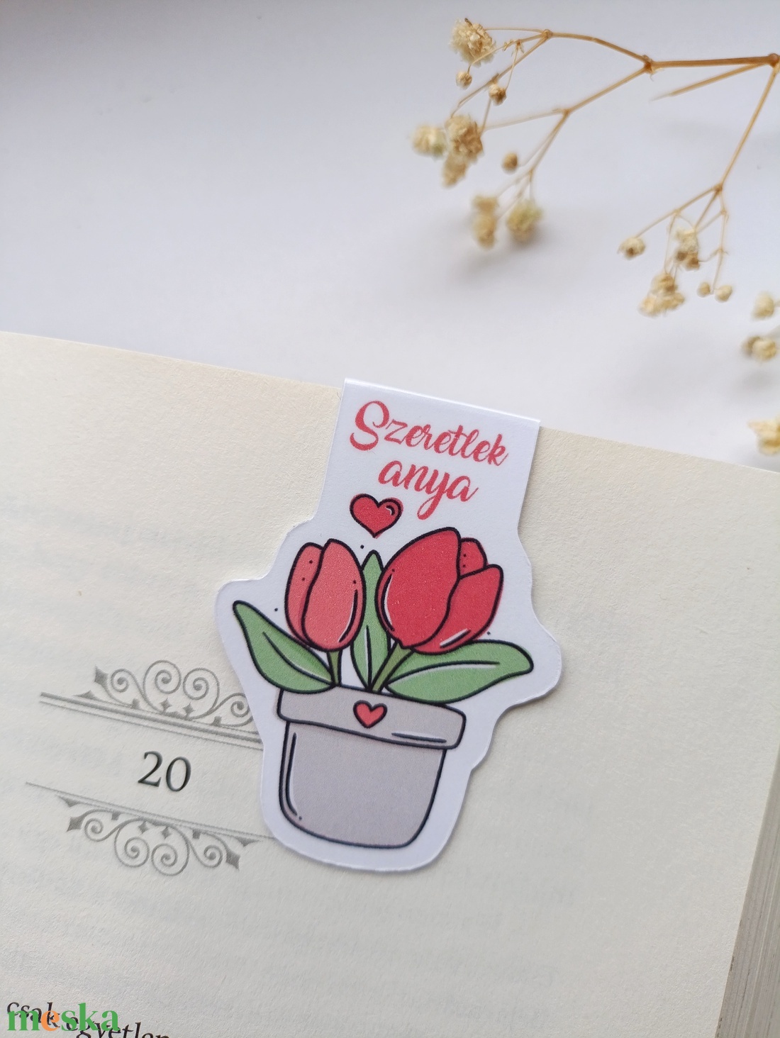 Tulipán mágneses könyvjelző anyukáknak - könyv & zene - könyvjelző - Meska.hu