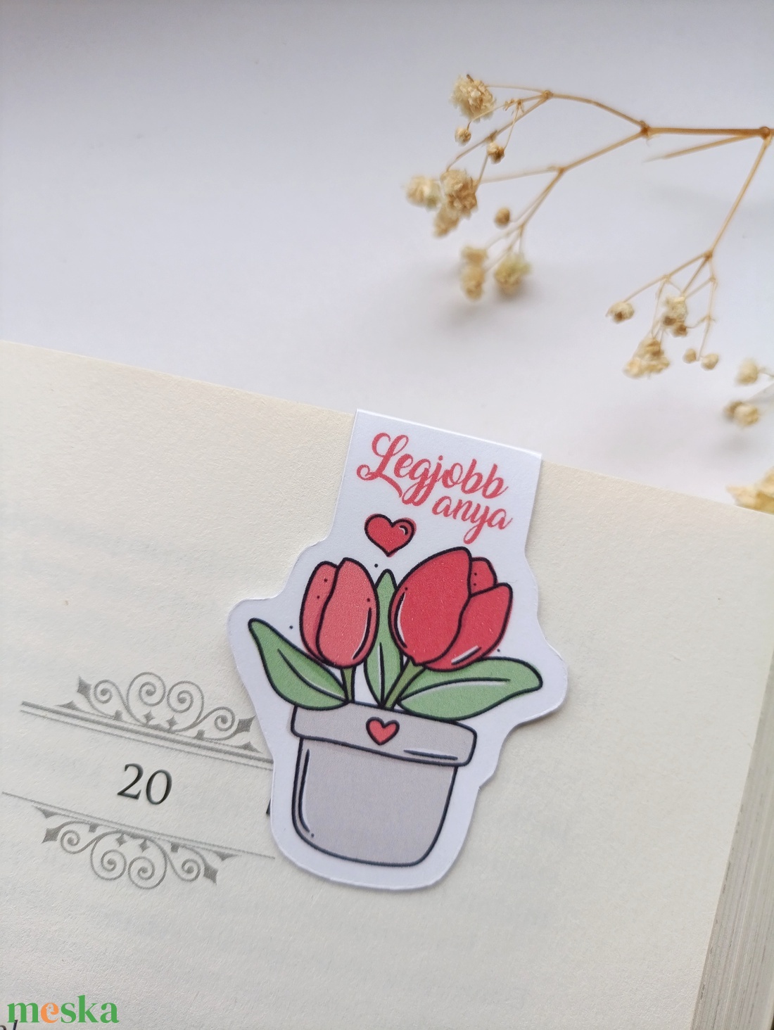 Tulipán mágneses könyvjelző anyukáknak - könyv & zene - könyvjelző - Meska.hu