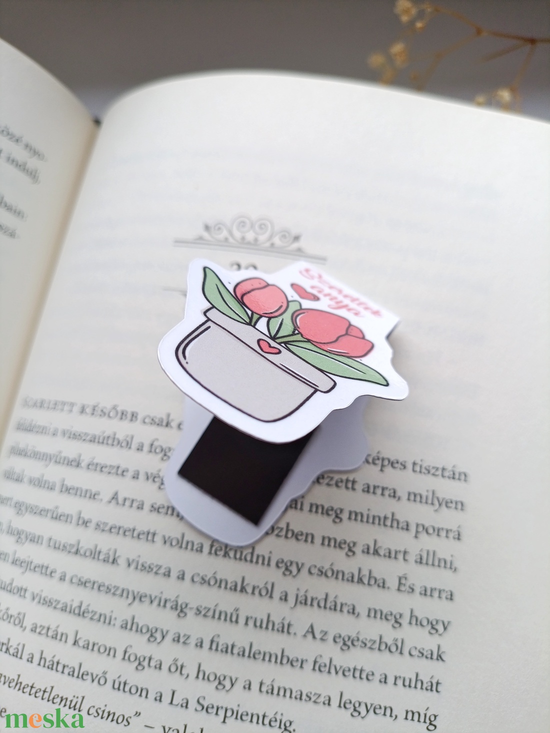 Tulipán mágneses könyvjelző anyukáknak - könyv & zene - könyvjelző - Meska.hu