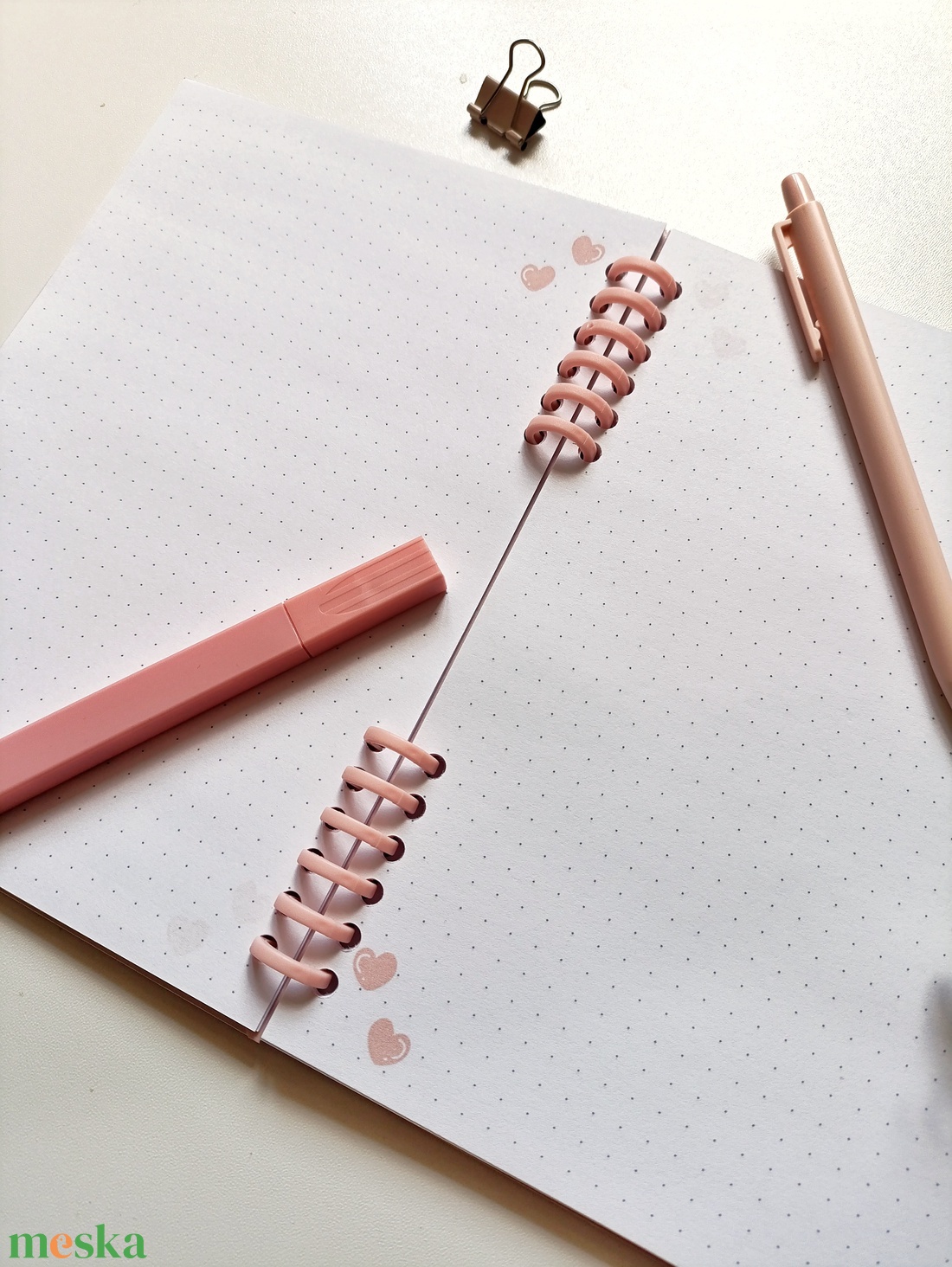 Cicás rózsaszín spirál füzet - otthon & életmód - papír, írószer - jegyzetfüzet & napló - Meska.hu