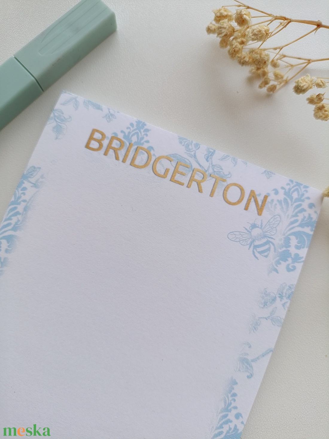 Bridgerton mintás jegyzettömb - otthon & életmód - papír, írószer - jegyzetfüzet & napló - Meska.hu