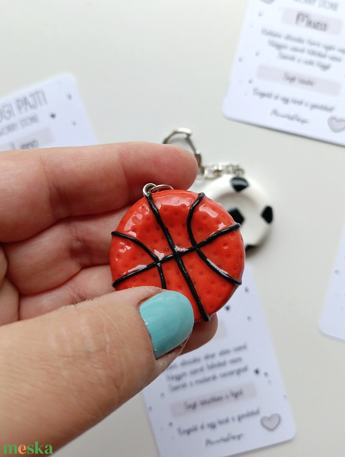 Worry stone fiúknak - labda nyugikő  - otthon & életmód - dekoráció - dekoratív figurák és szobrok - Meska.hu