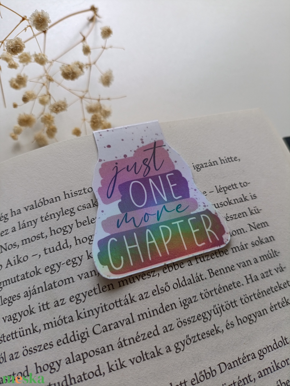 Mágneses könyvjelző - just one more chapter  - könyv & zene - könyvjelző - Meska.hu