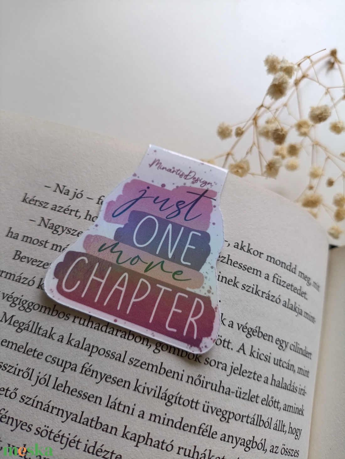 Mágneses könyvjelző - just one more chapter  - könyv & zene - könyvjelző - Meska.hu